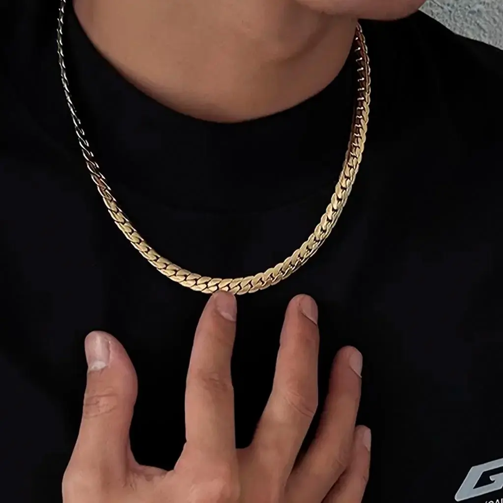 Collar  Tono Dorado Nooxian Trenzado