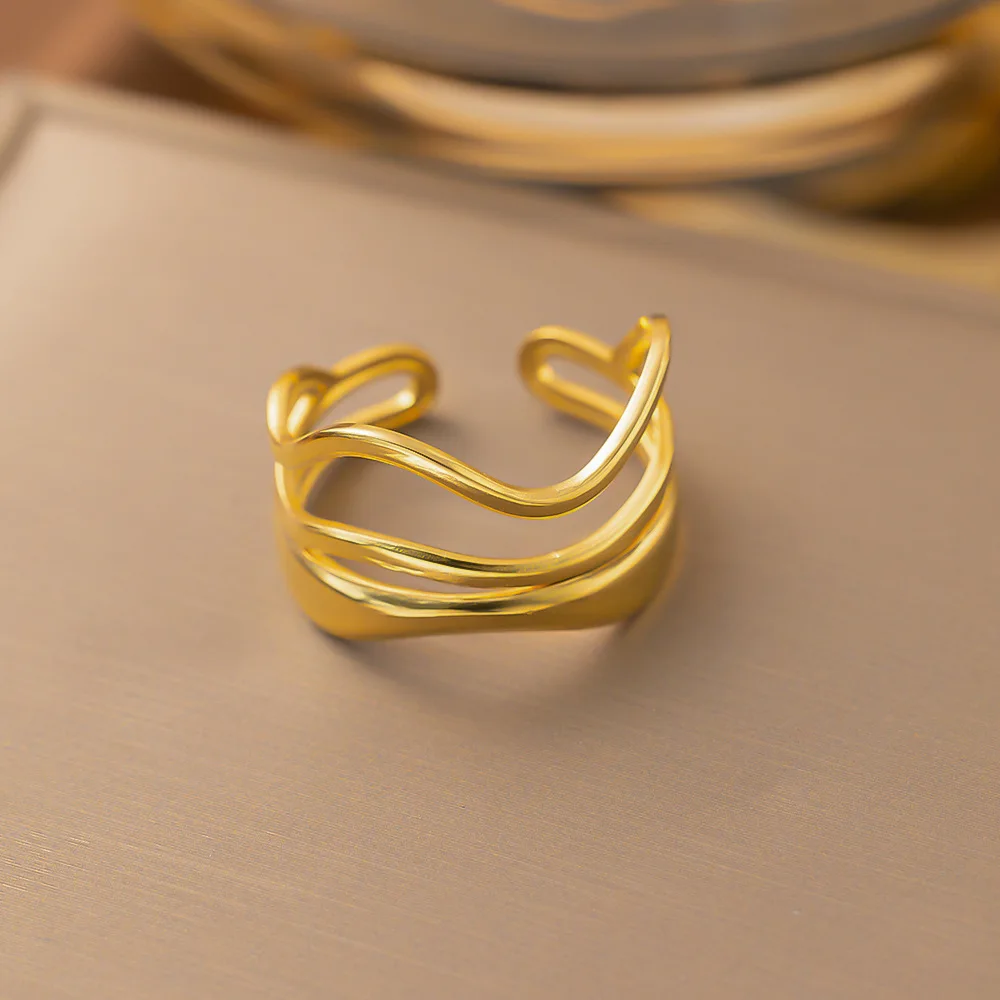 Anillo ajustable ondas