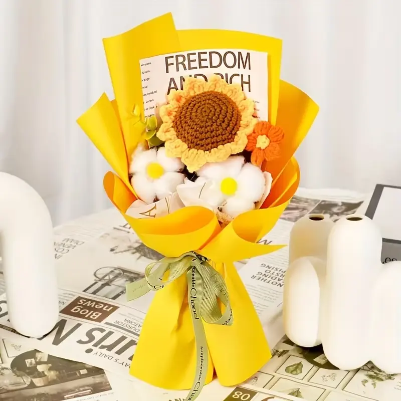 Ramo de girasol Crochet