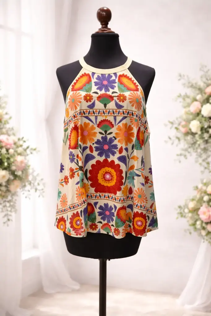 Blusa sin manga colores 