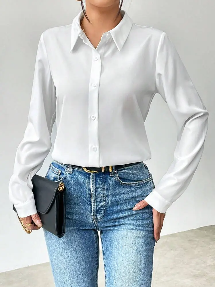 Camisa blanca manga larga 