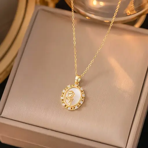 Collar Flor Perla