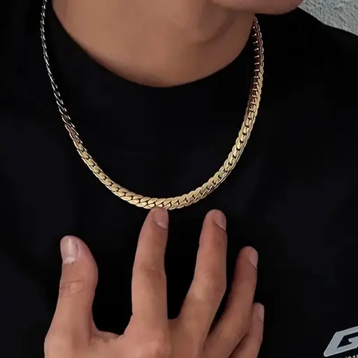 Collar  Tono Dorado Nooxian Trenzado