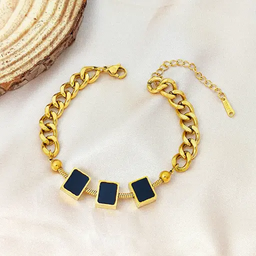Pulsera zirconas negras