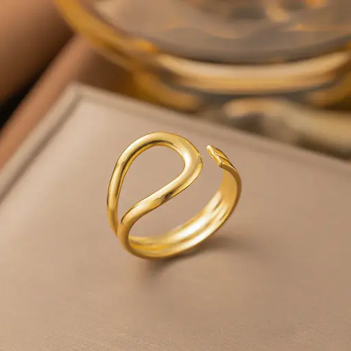 Anillo ajustable onda