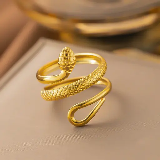 Anillo ajustable serpiente