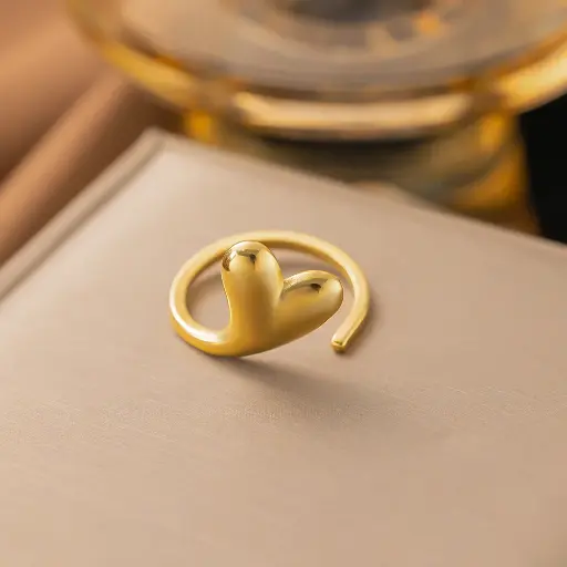 Anillo ajustable corazón