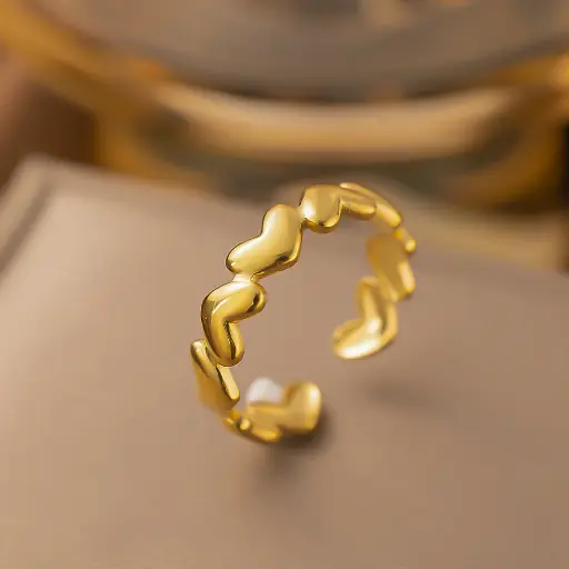 Anillo ajustable corazón