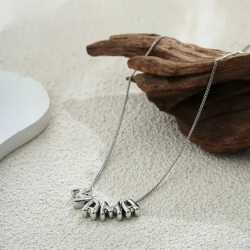 [C253039] Collar Mamá Plateado