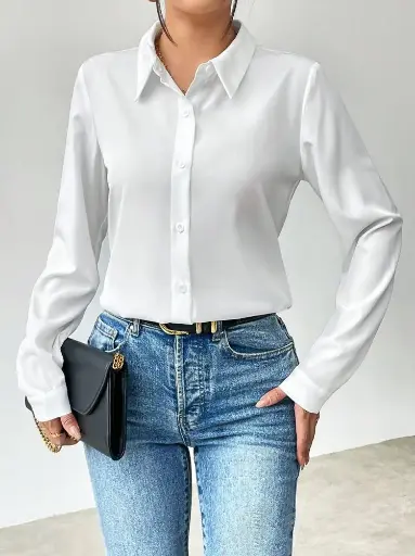 Camisa blanca manga larga 